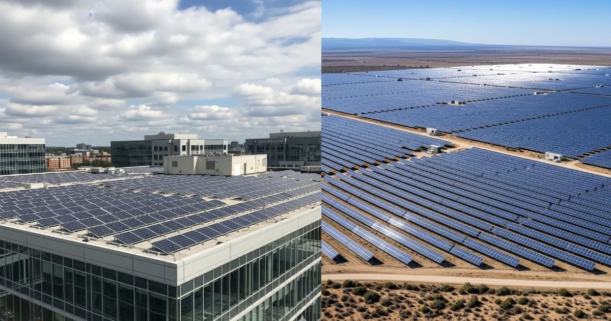 how commercial solar panels work on warehouse and solar farms